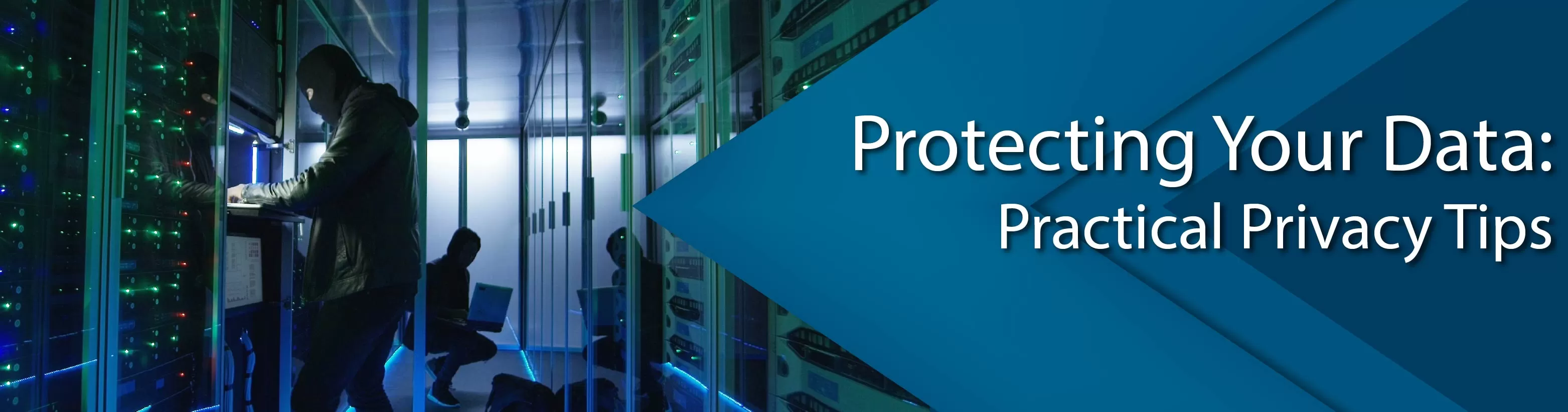 Two hackers with computer breaking into data base